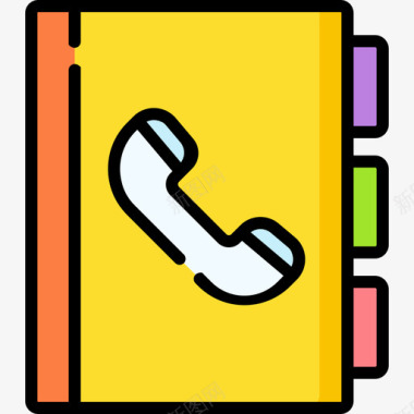 电话簿文具77线颜色图标图标