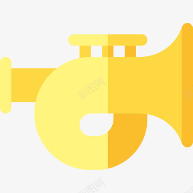 法国喇叭乐器46扁平图标图标