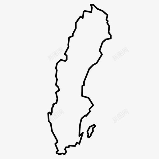 瑞典地图国家欧洲图标svg_新图网 https://ixintu.com 国家 地图 欧洲 瑞典