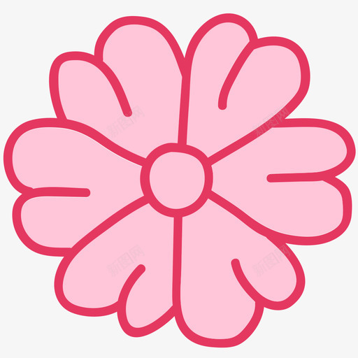 小花svg_新图网 https://ixintu.com 小花 填充 线性 扁平 多色 可爱