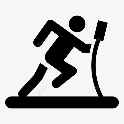 跑步锻炼健身图标svg_新图网 https://ixintu.com 健身 健身房 跑步 运动 锻炼