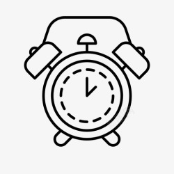 复古老式小闹钟闹钟古董老式图标高清图片