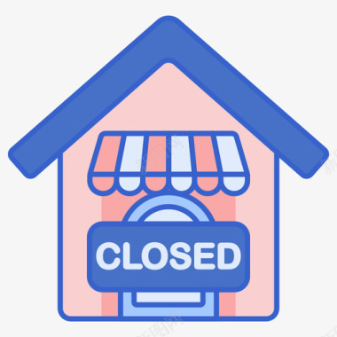 关闭网络商店线性颜色图标图标