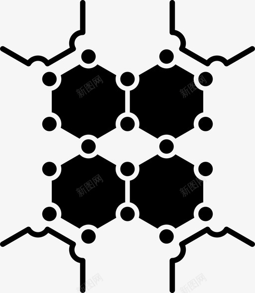 键合化学键合网络图标svg_新图网 https://ixintu.com 化学键 科学 网络