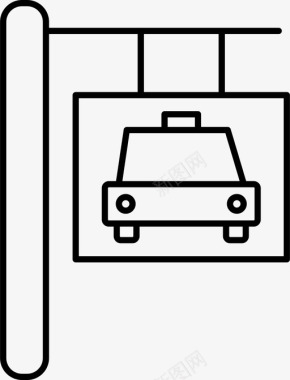 交通出租车交通牌图标图标