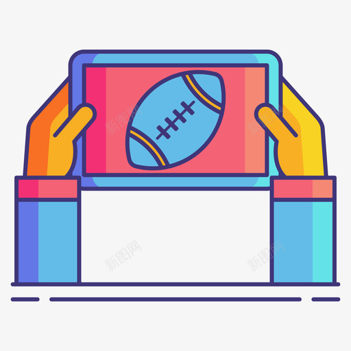 平板电脑美式足球50线性颜色图标svg_新图网 https://ixintu.com 平板电脑 线性 美式 足球 颜色
