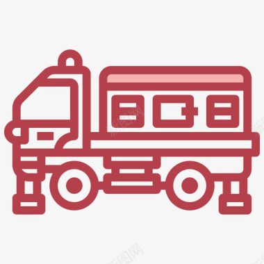 汽车拖车工程机械9红色图标图标