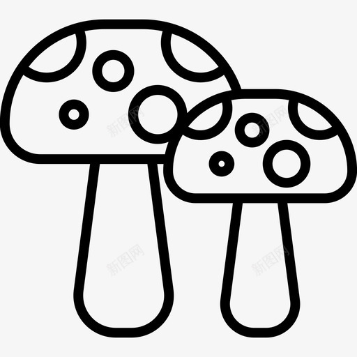蘑菇治疗36线状图标svg_新图网 https://ixintu.com 治疗 线状 蘑菇