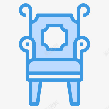椅子家具144蓝色图标图标