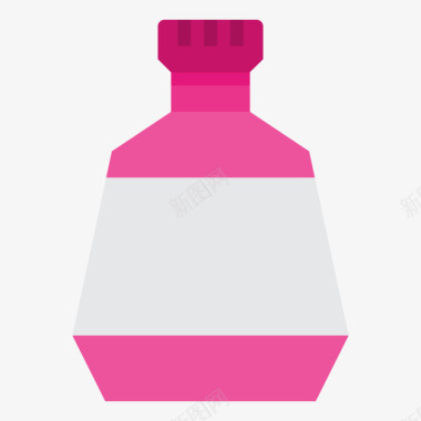 香水瓶和容器3个扁平图标图标