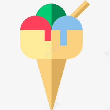 冰淇淋51号平的图标图标