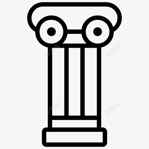 希腊柱古建筑建筑图标svg_新图网 https://ixintu.com 历史 古建筑 图标 希腊 建筑 柱子 用户界面 线图
