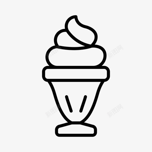 圣代菜肴甜点图标svg_新图网 https://ixintu.com 冰淇淋 圣代 快餐 甜点 菜肴