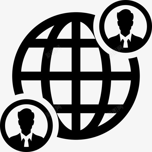 全球传播互联网网络图标svg_新图网 https://ixintu.com 互联网 传播 全球 网络
