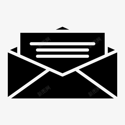电子邮件纸张阅读图标svg_新图网 https://ixintu.com 办公室 工作 文具 电子邮件 纸张 阅读