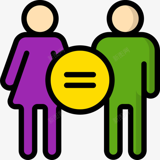 性别平等女权主义23线性色彩图标svg_新图网 https://ixintu.com 女权主义 性别平等 线性 色彩