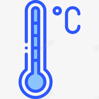 温度计天气241蓝色图标图标