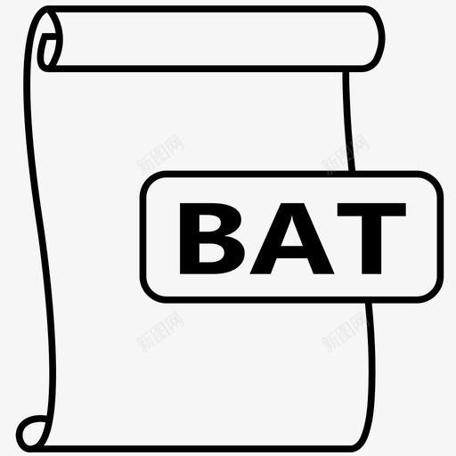 batbat文件批处理图标svg_新图网 https://ixintu.com bat 批处理 文件 格式