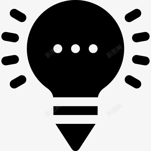 灯泡响应式61填充式图标svg_新图网 https://ixintu.com 响应 填充 灯泡 设计
