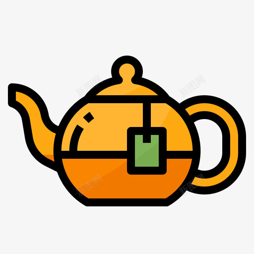 茶壶spa31线性颜色图标svg_新图网 https://ixintu.com spa 线性 茶壶 颜色