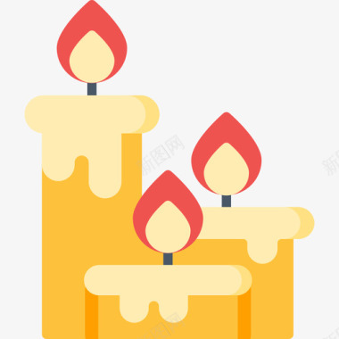蜡烛38号疗法扁平图标图标