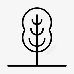 绿植icon树植物学常绿植物图标高清图片