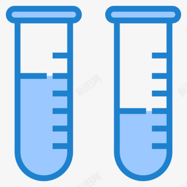 试管医用180蓝色图标图标