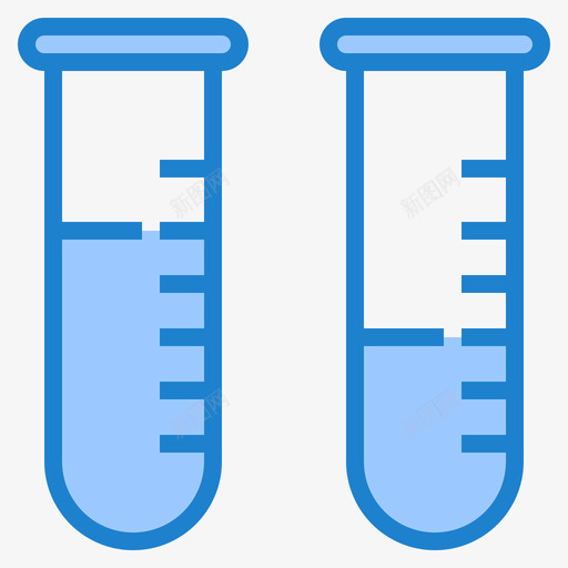 试管医用180蓝色图标svg_新图网 https://ixintu.com 医用 蓝色 试管