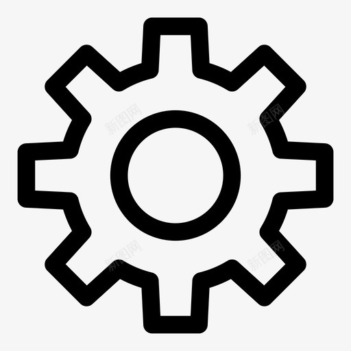 设置齿轮配置图标svg_新图网 https://ixintu.com 太阳 帐户 时钟 显示 电话 礼物 设置 选项 配置 齿轮