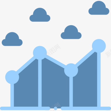 折线图天气238平坦图标图标