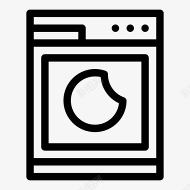 烹饪清洁机器图标图标