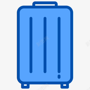 行李箱机场126蓝色图标图标