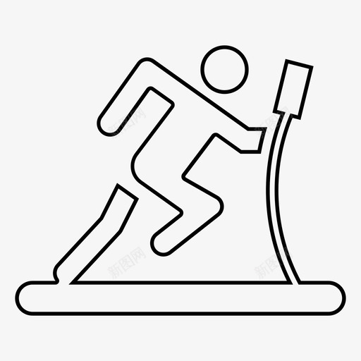 跑步锻炼健身图标svg_新图网 https://ixintu.com 健身 健身房 跑步 运动 锻炼