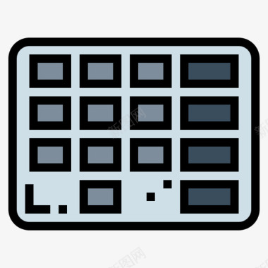 键盘atm3线性彩色图标图标