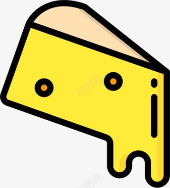 奶酪奶酪3线性颜色图标图标