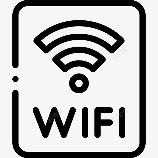 Wifi火车站18线性图标svg_新图网 https://ixintu.com Wifi 火车站 线性