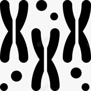 染色体遗传学和生物工程6填充图标图标