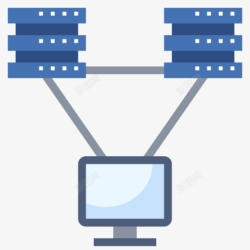 数据库网络技术19平面图标svg_新图网 https://ixintu.com 平面 数据库 网络技术