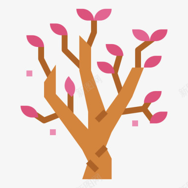木兰树4平坦图标图标