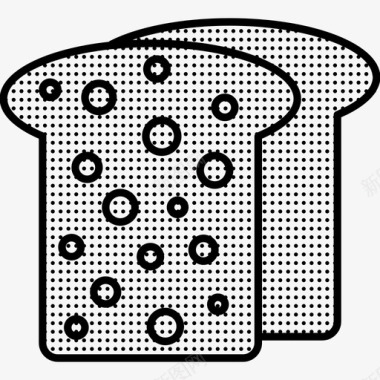面包切片食物图标图标