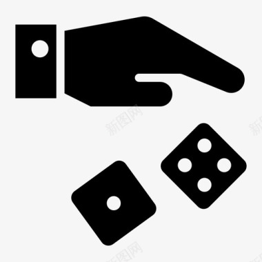 玩骰子赌场赌博图标图标