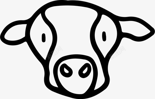 牛动物可爱图标svg_新图网 https://ixintu.com 动物 可爱 手绘