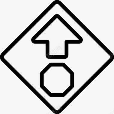 停车美国路标3直线图标图标