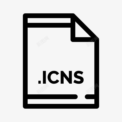 ICN文档扩展名图标svg_新图网 https://ixintu.com ICN 扩展名 文件 文档 类型