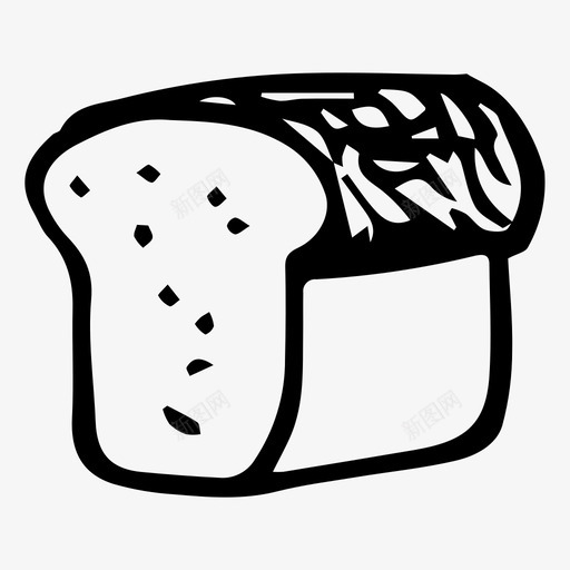 面包面包店涂鸦图标svg_新图网 https://ixintu.com 涂鸦 素描 面包 面包店 食物