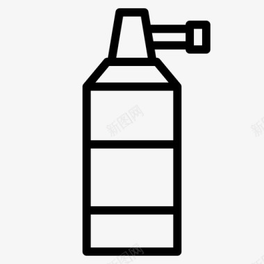 生奶油瓶和容器直线型图标图标