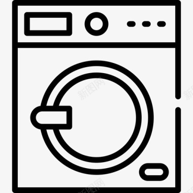 洗衣机洗衣房35直列式图标图标