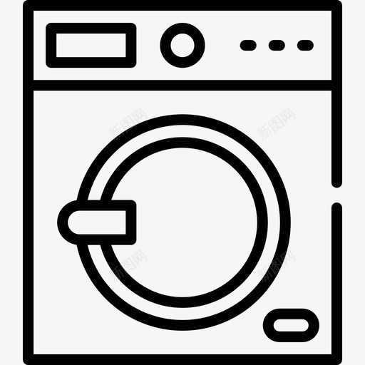 洗衣机洗衣房35直列式图标svg_新图网 https://ixintu.com 列式 洗衣房 洗衣机 直列