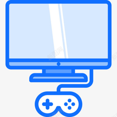 游戏机14号游戏机蓝色图标图标
