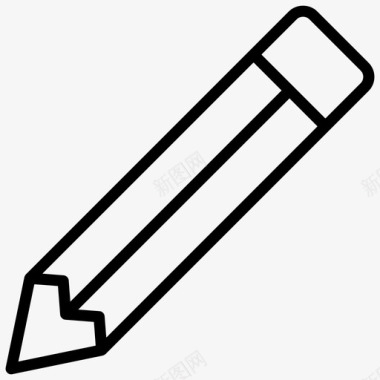 铅笔文具书写图标图标